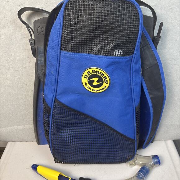 U.S.‎ Divers Proflex Scuba Diving Snorkeling Flippers Fins & Backpack Lg/XL 1-4 - Picture 5 of 6